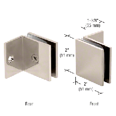 CRL Winkel mit kurzem Schenkel, 90° Glas-Wand