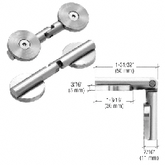 CRL UV Circular Glass-to-Glass Hinges