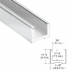 CRL Blumcraft® Wet Glaze U-Channel for 1/2" Glass