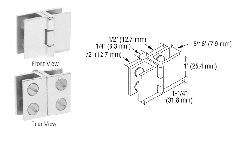 CRL 1" Glass-to-Glass Out-Swing Hinge for 3/16" to 1/4" Glass