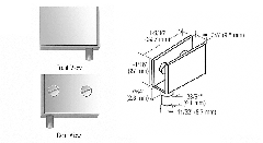 CRL 1-1/16" Glass Door and Showcase Pivot Hinge for 1/4" to 5/16" Glass