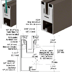 CRL Blumcraft® RG450 Series Two Piece Fascia Mount Base Shoe for 1/2" Glass 