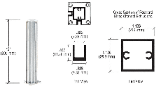 CRL 12" 90 Degree Corner Posts