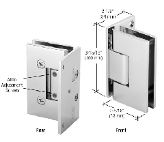 CRL Vienna 344 Offset Wall Mount Plate Adjustable Hinge