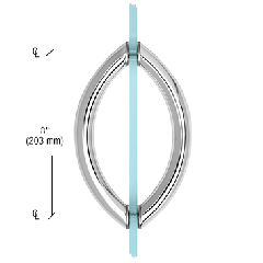 CRL 8" Back-to-Back Crescent Style Pull Handles