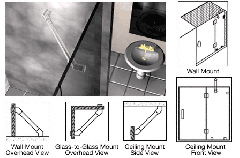 CRL Round Through Glass-to-Wall Support Bars