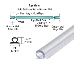 CRL Translucent Vinyl Bulb Seal for 5/32" Gap