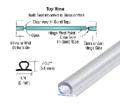 CRL Translucent Vinyl Bulb Seal for 7/32" Gap