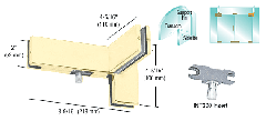 CRL Left Hand Sidelite Mounted Transom Patch with Support Fin Bracket and 1NT300 Insert