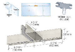 CRL Double Transom Mounted Transom Patch with Support Fin Bracket with 1NT300 Insert