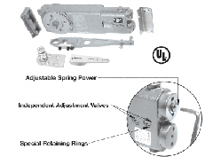 CRL Standard Spindle Adjustable Spring Power Overhead Concealed Door Closer Side-Load S-Package