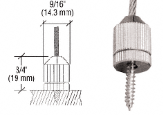 CRL Short Round Floor Base Fitting for Cable Display System