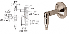 CRL Hanger Pipe Base Fittings for Cable Display System