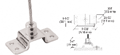 CRL Fixed Base Floor Fitting for Cable Display System