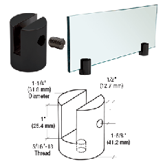 CRL Matte Black Slot Mount Standoff Panels