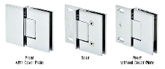 CRL Melbourne Series Face Mount Melbourne Hinges with Cover Plate