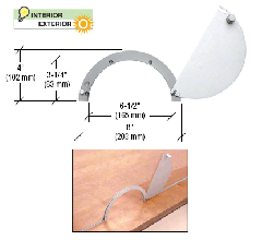 CRL Semicircular Design 6-1/2" X 3-1/4" Opening Ticket Window