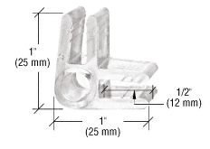 CRL Clear Plastic 90º 2-Way Display Connector