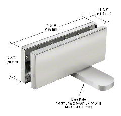 CRL Satin Anodized Hydraulic Patch Fitting with 2-9/16" Setback - NHO