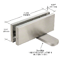 CRL Brushed Stainless Hydraulic Patch Fitting with 2-9/16" Setback - NHO