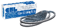 CRL 3/8" x 21" 220X Grit Glass Grinding Belts for Portable Sanders - 20/Box