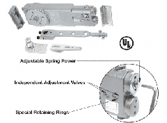 CRL 90º Hold Open Adjustable Spring Power Overhead Concealed Door Closer "A" Package