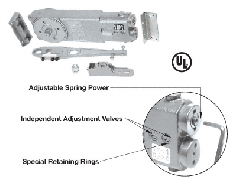 CRL 90º Hold Open Adjustable Spring Power Overhead Concealed Door Closer "GE" Package