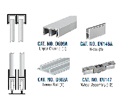 CRL Satin Anodized Continental Style Security Rolling Track Assembly