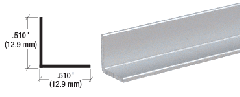 CRL Satin Anodized 1/2" Aluminum Angle Extrusion