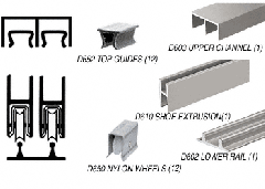 CRL Brushed Nickel Track Assembly D603 Upper and D602 Lower Track with Nylon Wheels