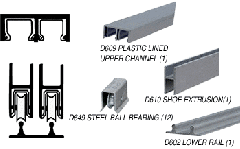 CRL Satin Anodized Track Assembly D609 Upper and D602 Lower Track with Steel Ball-Bearing Wheels