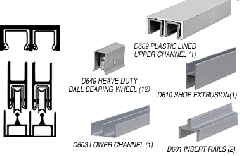 CRL Satin Anodized Deluxe Track Assembly With D609 Upper and D603 Lower Track - Steel Ball-Bearing Wheels