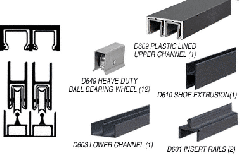 CRL Flat Black Deluxe Track Assembly With D609 Upper and D603 Lower Track - Steel Ball-Bearing Wheels