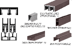 CRL Dark Bronze Deluxe Track Assembly With D609 Upper and D603 Lower Track - Steel Ball-Bearing Wheels