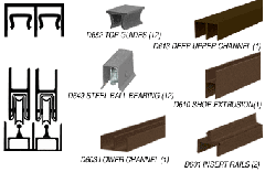 CRL Dark Bronze Deluxe Track Assembly D613 Upper and D601 Rail With Steel Ball-Bearing Wheels