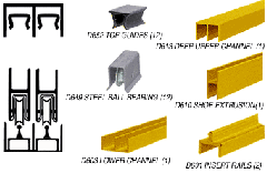 CRL Gold Anodized Deluxe Track Assembly D613 Upper and D601 Rail With Steel Ball-Bearing Wheels