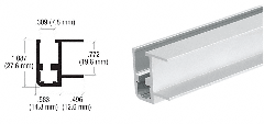 CRL Satin Anodized Front Base Rail Extrusion