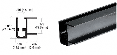 CRL Flat Black Front Base Rail Extrusion