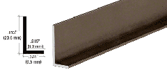 CRL Duranodic Bronze Aluminum 3/8" L-Bar Extrusion