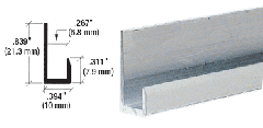 CRL Satin Anodized Low Profile 1/4" J-Channel