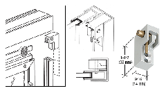 CRL Satin Anodized Left Handed Window Catch for Pass-Thru Windows