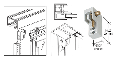 CRL Satin Anodized Right Handed Window Catch for Pass-Thru Windows