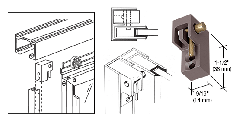 CRL Duranodic Bronze Right Handed Window Catch for Pass-Thru Windows