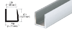 CRL Satin Anodized 9/16" Single Aluminum U-Channel