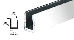 CRL Brite Anodized 1/4" Single Channel with 5/8" High Wall