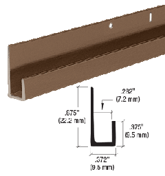 CRL Bronze Electro-Static Paint 1/4" Standard Aluminum J-Channel