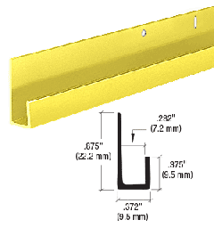 CRL Gold Anodized 1/4" Standard Aluminum J-Channel