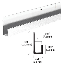 CRL Polished 1/4" Standard Aluminum J-Channel