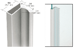 CRL Satin Anodized Extruded Aluminum for Showcase Finger Pull with 1" Lip