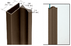 CRL Duranodic Bronze Extruded Aluminum for Showcase Finger Pull with 1" Lip